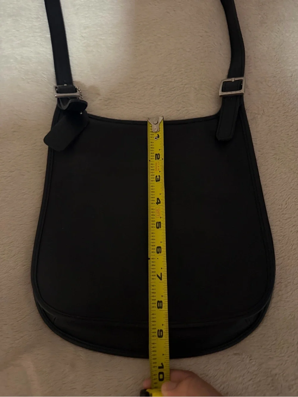 Vintage Coach Black Leather Crossbody Bag - Classic City Shoulder Bag